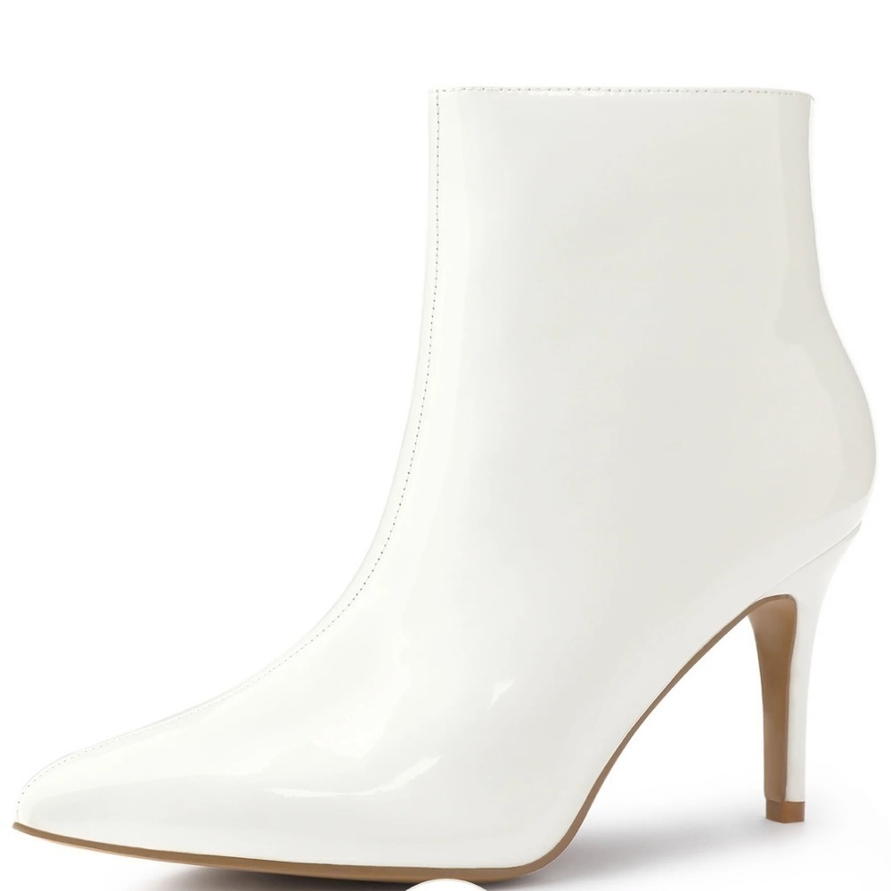 Allegra k white booties nwt